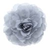 Afbeelding van Zacharia | Grote platte zilveren roos op haarklip en broche