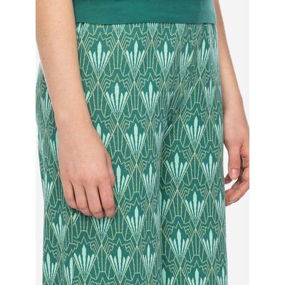 Foto van ATO Berlin | Soepele broek Ereski met lichtgroen Jacquard print