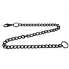 Afbeelding van Sleutelhanger met platgeslepen zwarte grove ketting-72cm lang