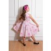 Afbeelding van Hearts and Roses | Kinderjurk Catherine, roze gingham en lelies