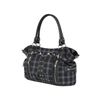 Afbeelding van Banned | Lolita punk schoudertas Rise Up van grijze tartan met rits details