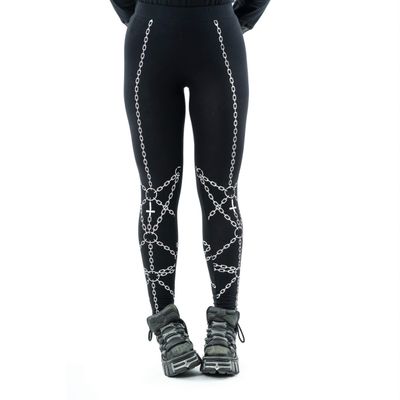 Foto van Heartless | Legging Enchained gothic punk print