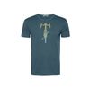 Afbeelding van Green Bomb | T-shirt Bike front stamp, blue stone bio katoen