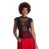 Afbeelding van Banned | Gothic top, Black Romance met diverse kant details en ruches