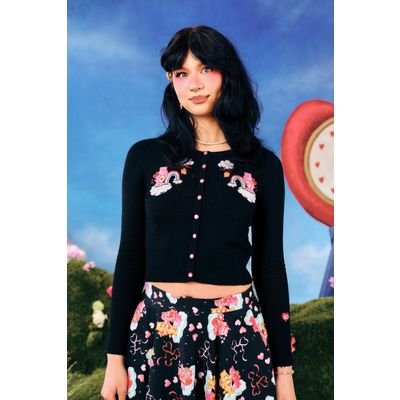 Hell Bunny | Cardigan Love-a-Lot met Care bear borduursels