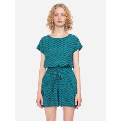 Foto van ATO Berlin | Retro shirt Leo met groen blauw abstracte print