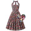 Afbeelding van Dolly and Dotty | Daisy Pop Art retro halterswing jurk met kleurrijke comic print