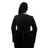 Afbeelding van Banned | Gothic top, Voodoo lady gothic bat met trompet mouwen