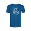 Afbeelding van Green Bomb | T-shirt Bike cut guide, blauw bio katoen