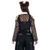 Afbeelding van Heartless | Gothic bolero Lilith met wijde kanten mouwen en wit kraagje