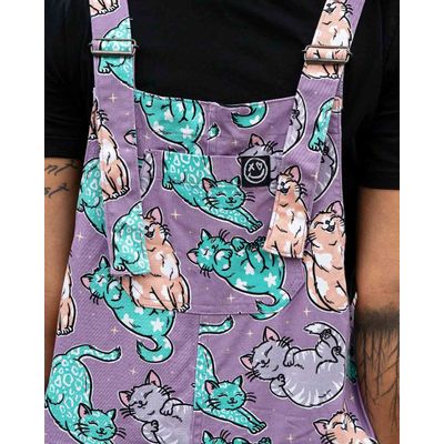 Foto van Rebel Romance | Tuinbroek Purrrfect Cats lila met katten print