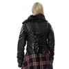 Afbeelding van Poizen Industries | Glam-punk jas Ravens Rose met pvc details gespen en kettinkjes