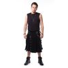 Afbeelding van Chemical Black | Punk Kilt Calle, met geplooid rokdeel gespen, D-ringen en eyelets