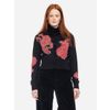 Afbeelding van ATO Berlin | Gebreid vest Shala met paisley patroon en brede boorden en knoopsluiting