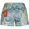 Afbeelding van Chenaski | 70's hotpants met steekzakken, blauwe met gele Paisley