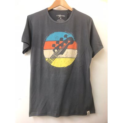 Foto van S-Ponder | Heren T-shirt Rainbow guitars, anthracite