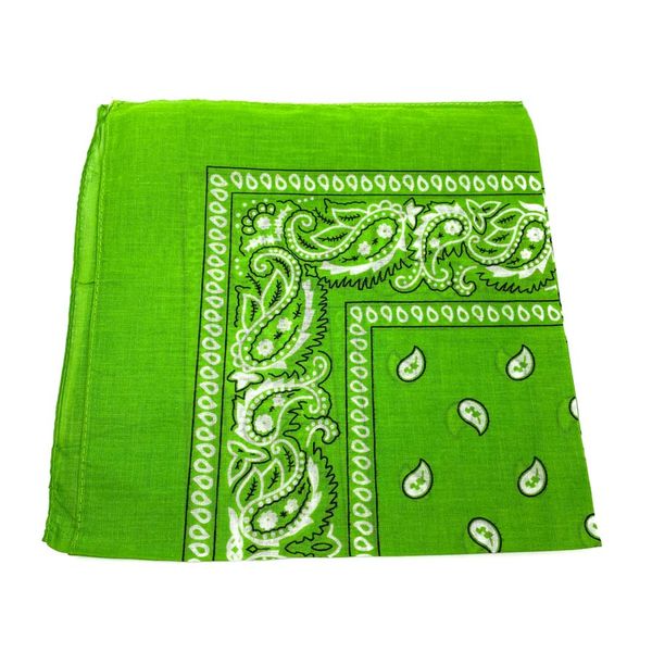 Onkar | Bandana haarband en sjaal met paisley patroon, Lemon Green