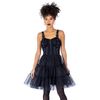 Afbeelding van Vixxsin | Gothic punkjurkje Selkie, met korset detail gespjes en tutu rok