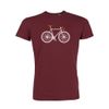 Afbeelding van Green Bomb | T-shirt Bike Two Burgundy