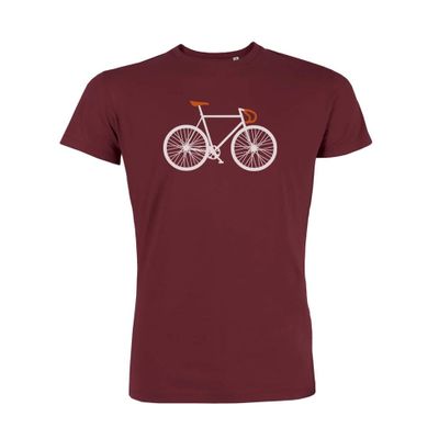 Foto van Green Bomb | T-shirt Bike Two Burgundy