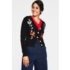 Afbeelding van Voodoo Vixen | Cardigan Ginny Woodland zwart met embroidery