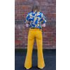 Afbeelding van Run & Fly | Gele jaren 70 ribcord broek met wijde pijpen