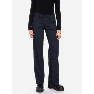 Foto van ATO Berlin | Pantalon Lilia met fijn blauw zwart ruitje