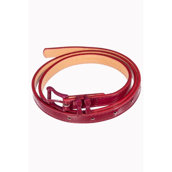 Banned | Smalle riem Come Back burgundy met gesp