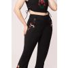 Afbeelding van Hell Bunny | Viva Maria broek met rozen borduursels en flare pijpen