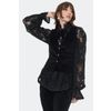 Afbeelding van Jawbreaker | Korte zwarte ribcord gilet top met knoopsluiting