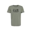 Afbeelding van Green Bomb | T-shirt animal stay grounded, groen bio katoen