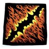 Afbeelding van Zacharia | Bandana zwart met grote oranje vlammen