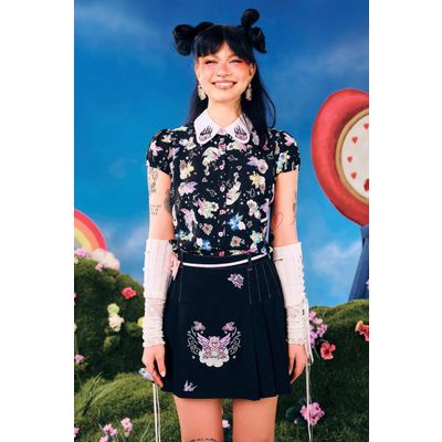 Foto van Hell Bunny | Blouse Roxi met Care bears vriendjes, met wit kraagje en borduursels