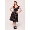 Afbeelding van Hell Bunny | Jaren 50 jurk Carlotta met tattoo en rozen print
