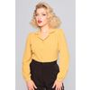 Afbeelding van Collectif | Jaren 40 blouse, Pepper in mustard-geel met lange pofmouw