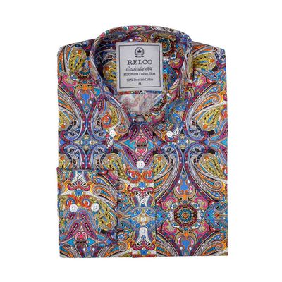Foto van Relco | Overhemd multi coloured paisley patroon