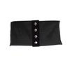 Afbeelding van Zacharia | Gothic punk suede-riem met elastiek en 3 rijen corset veter-details