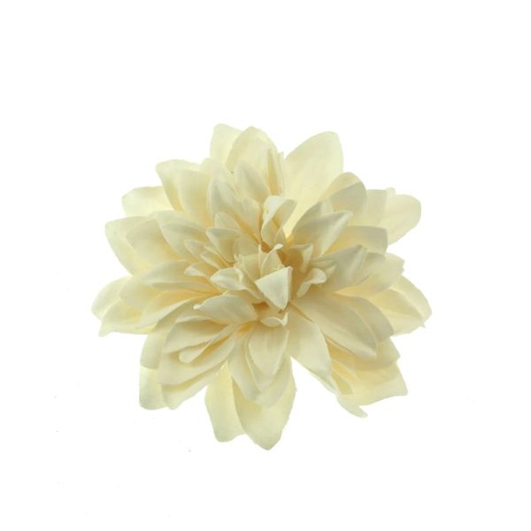 Zacharia | Creme chrysant op haarclip en broche 