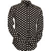Afbeelding van Chenaski | Retro 70's overhemd, big polkadots zwart wit