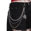 Afbeelding van Zacharia | 3 dubbele zilver-heupketting met spinnenweb en clips