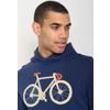 Afbeelding van Green Bomb | Hoodie Bike Fluffy, navy blauw bio katoen