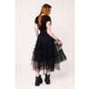 Afbeelding van Hell Bunny | Zwarte Goth petticoat rok Prudence met roesjes en randjes