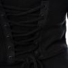 Afbeelding van Poizen Industries | Lange gebreide cardigan Demille met capuchon en corset details