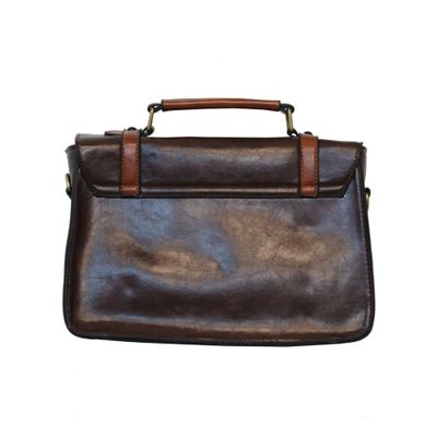 Foto van Banned | Handtas Buckle met strikje retro, dark coffee