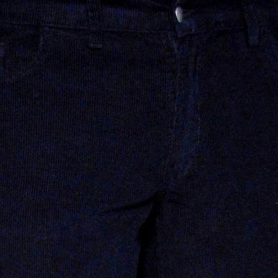 Foto van Chenaski | Ribcord retro broek wijdepijp normale lengte Navy blauw