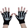 Afbeelding van Innocent | Handschoenen Vingerloos met Skeletprint