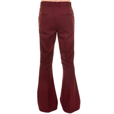 Foto van Pantalon 60s 70s wijde pijpen burgundy