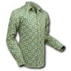 Afbeelding van Chenaski | Overhemd 70's, Dotsgrid Crème Green