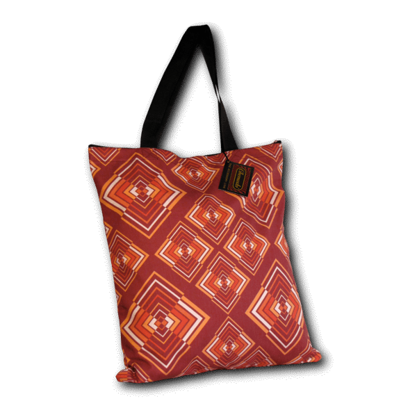 Chenaski | Handtas retro print Rhombus Rust