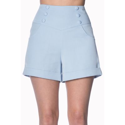 Banned | Shorts Cute as a Button baby blue